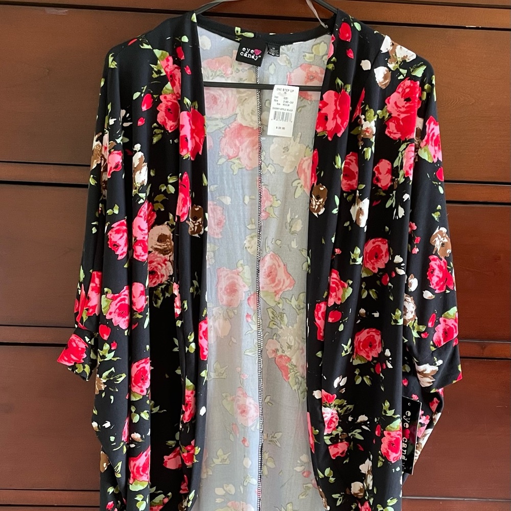 Floral open tunic